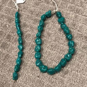 Chunky turquoise bracelet/necklace set